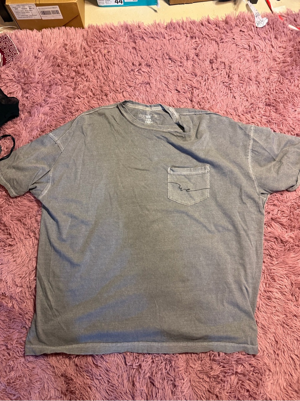 We The Free Oversized Men's Gray Pocket Tee